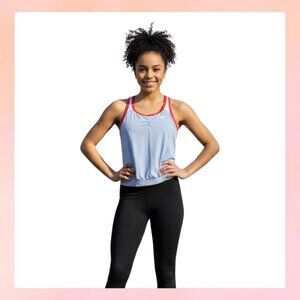 Nike Dri-FIT Blue & Orange Racerback Tank Top Large Workout